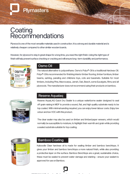 Coating Recommendations 