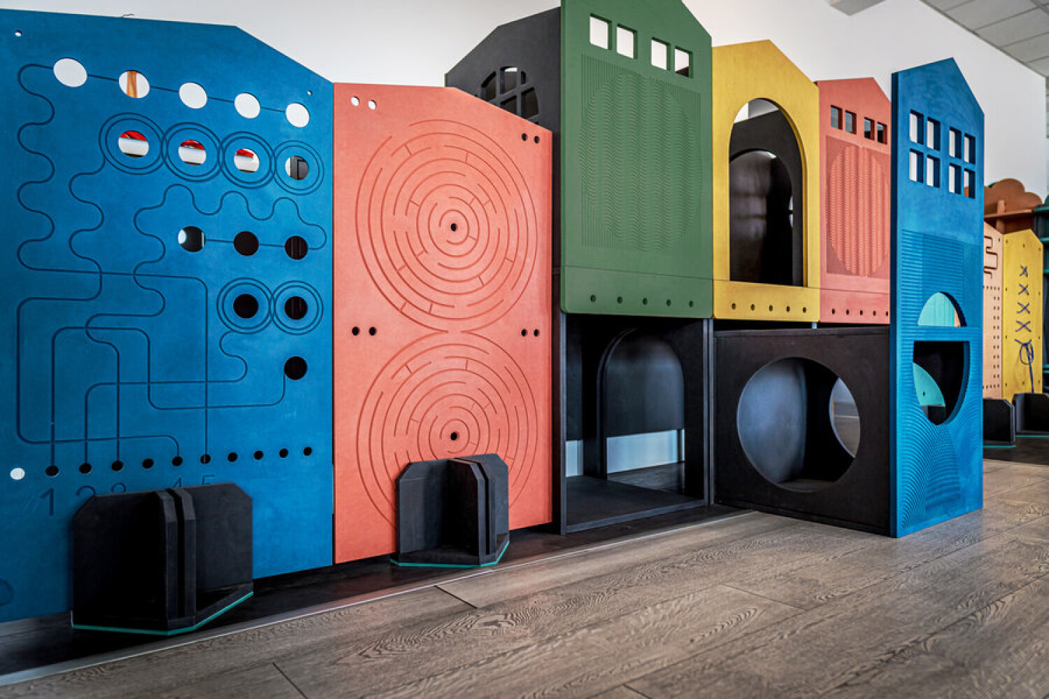 Colour Panel Play space green red blue yellow