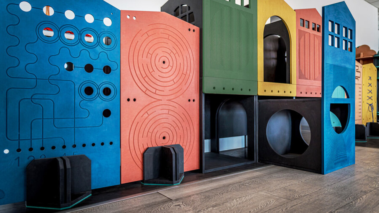 Colour Panel Play space green red blue yellow