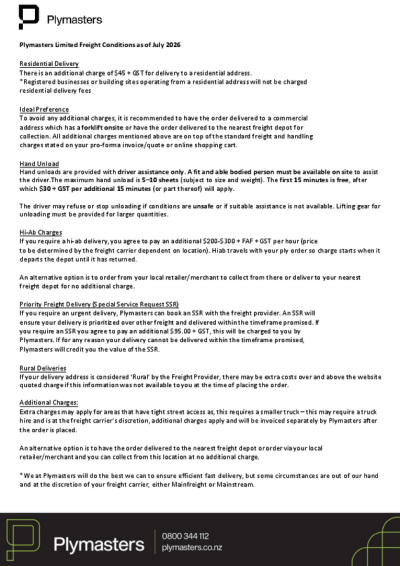 Shipping Terms and Conditions 