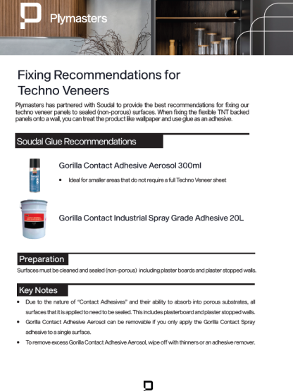 Techno Veneer Glue Fixing Recommendations 