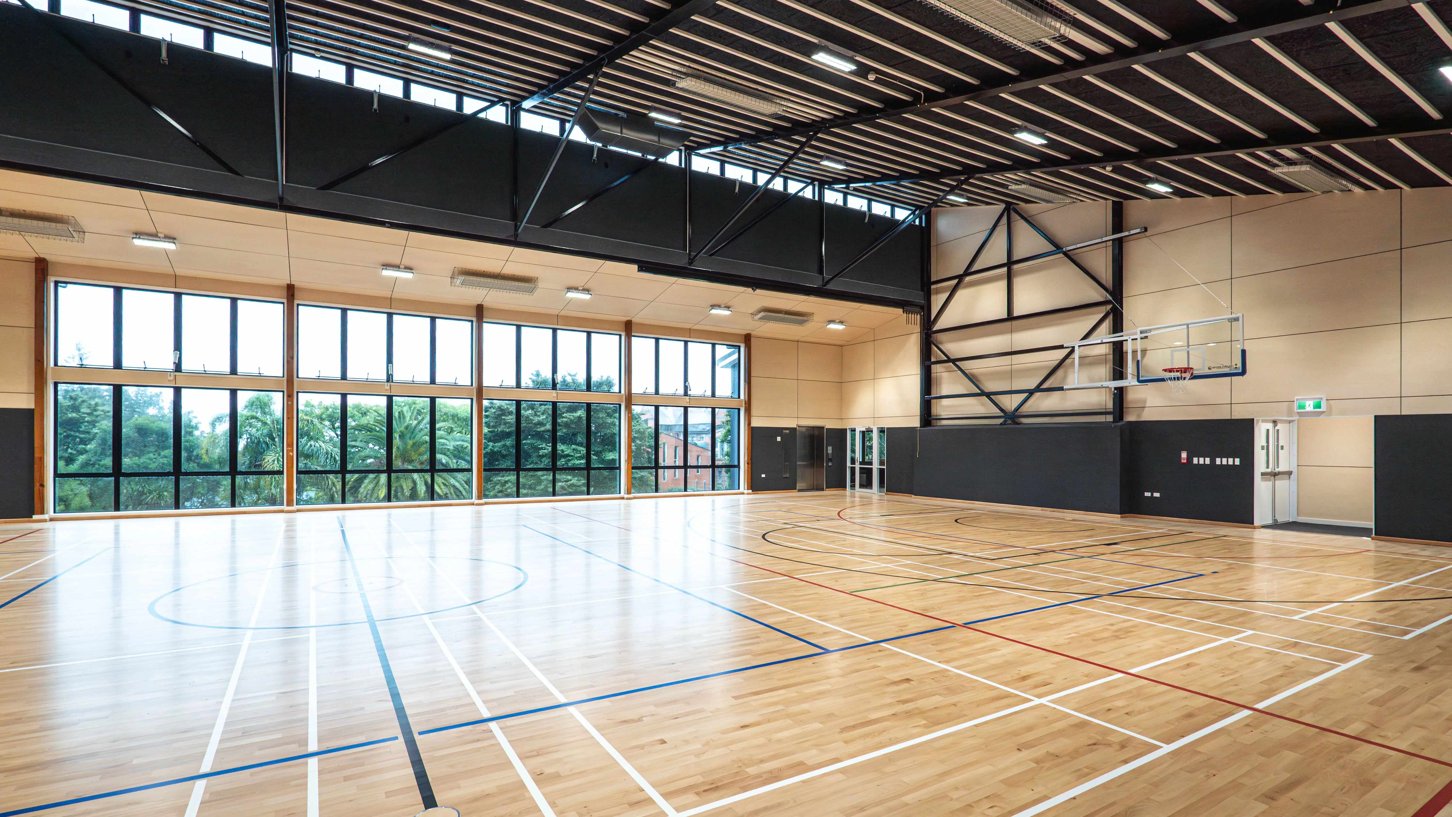 euro birch multiply ceiling lining school gym