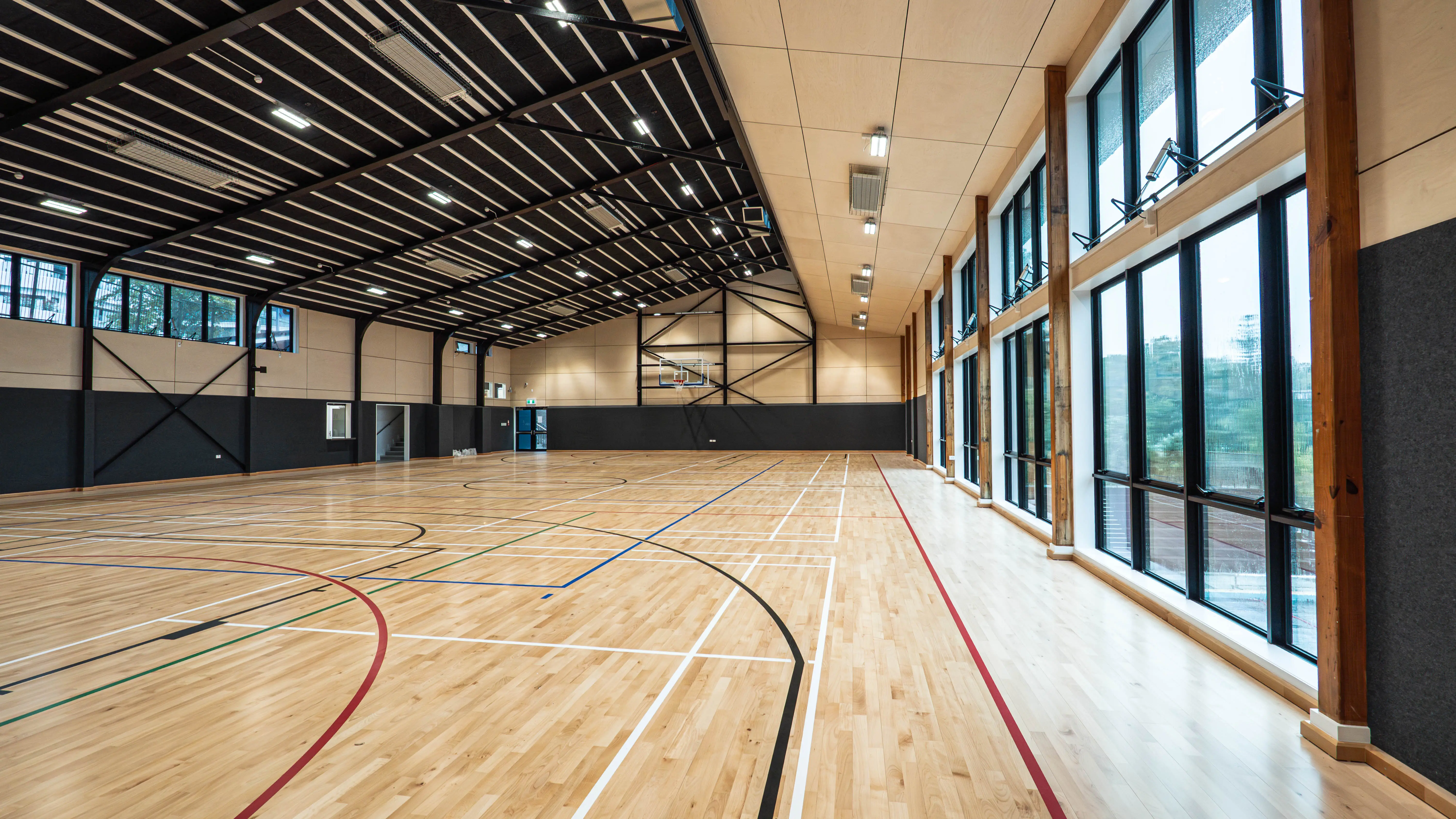 euro birch multiply ceiling lining school gym 5