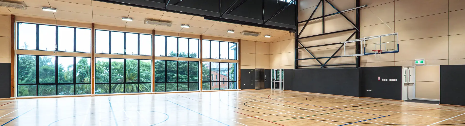 euro birch multiply ceiling lining school gym