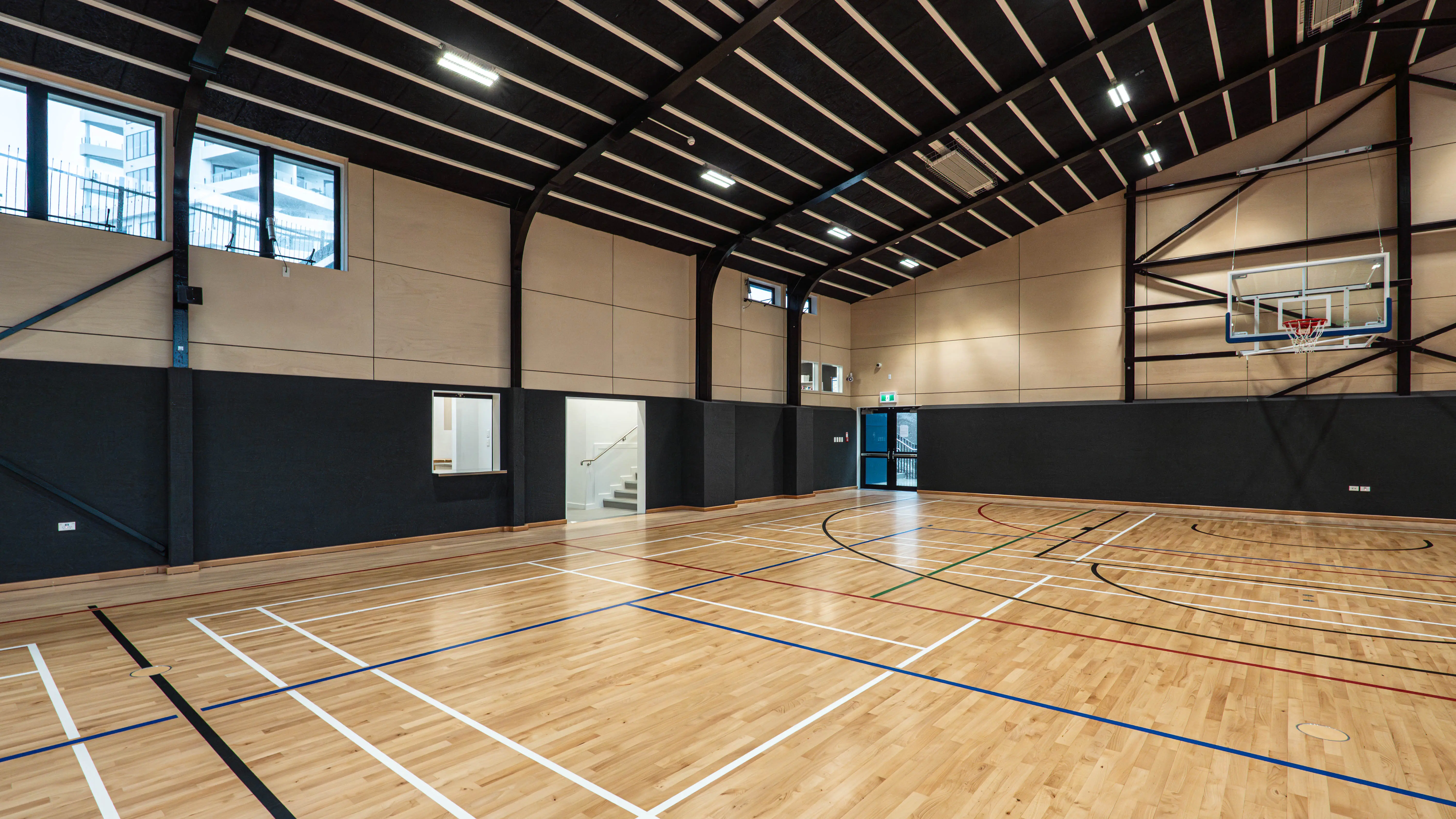 euro birch multiply gymnasium wall lining ags 2