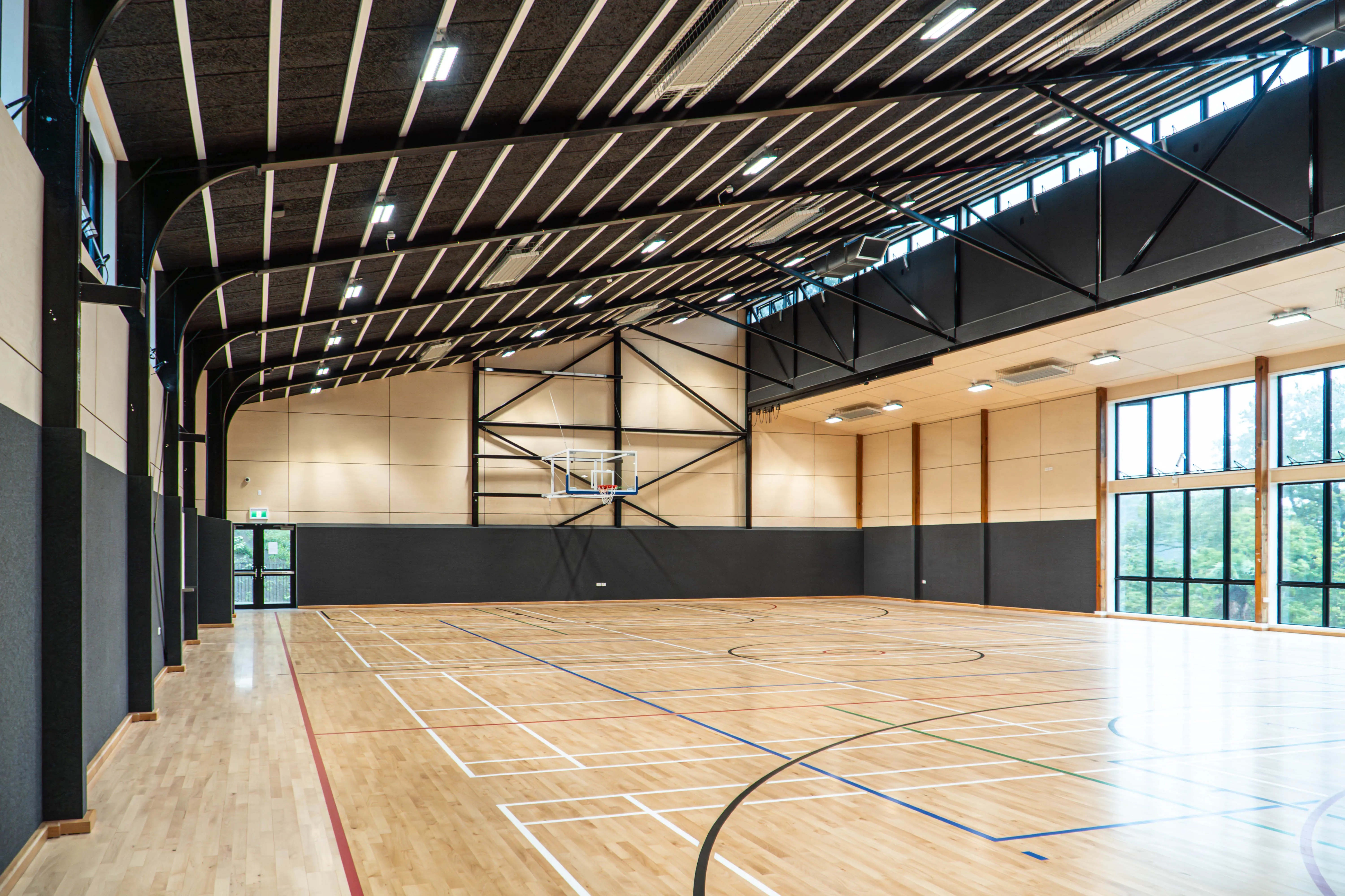 euro birch multiply gymnasium wall lining ags