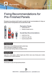 Prefinished Plywood Fixing Recommendations 